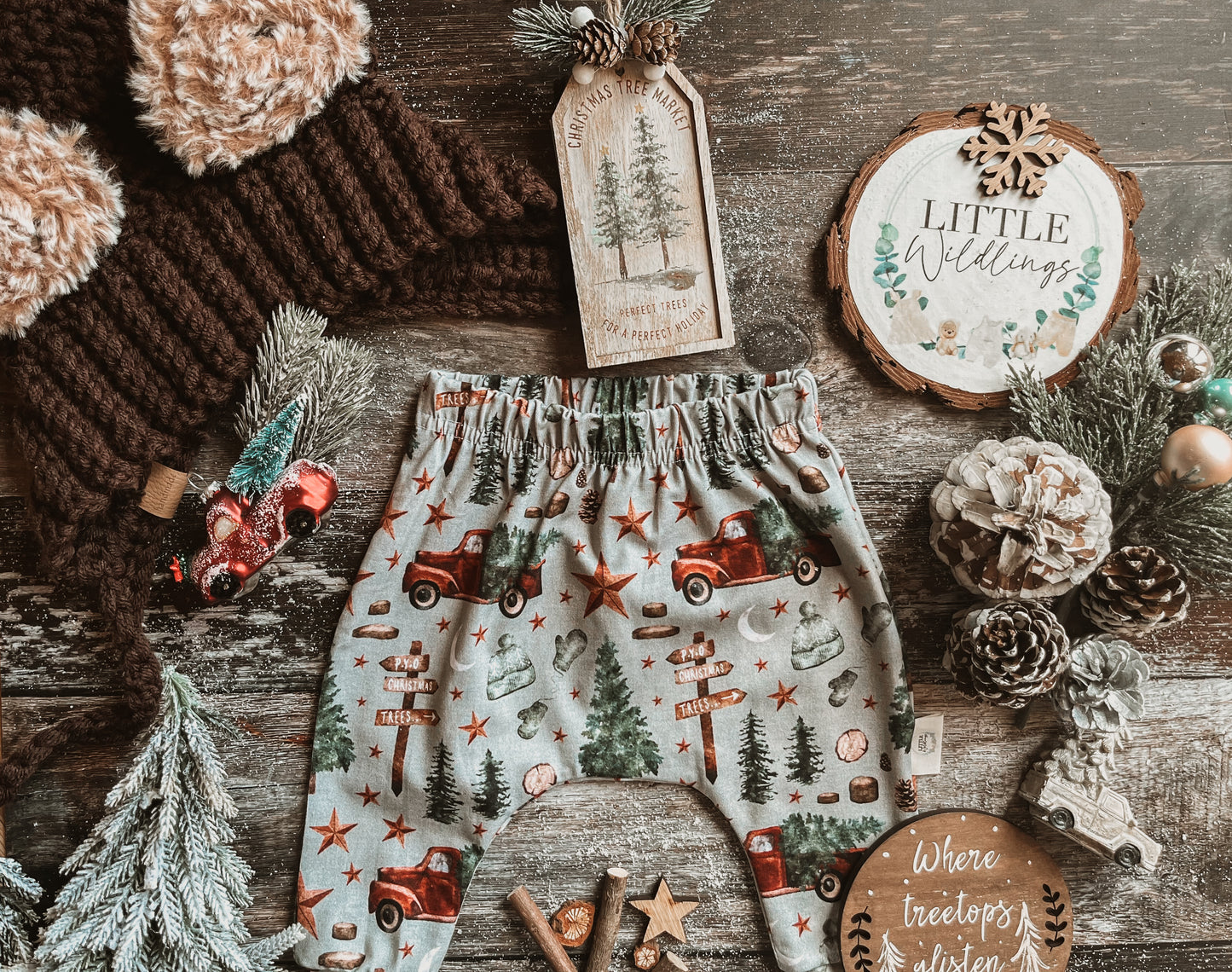 Christmas Tree Farm Dungarees