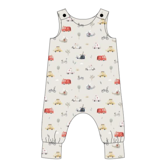 Emergency Vehicles Romper