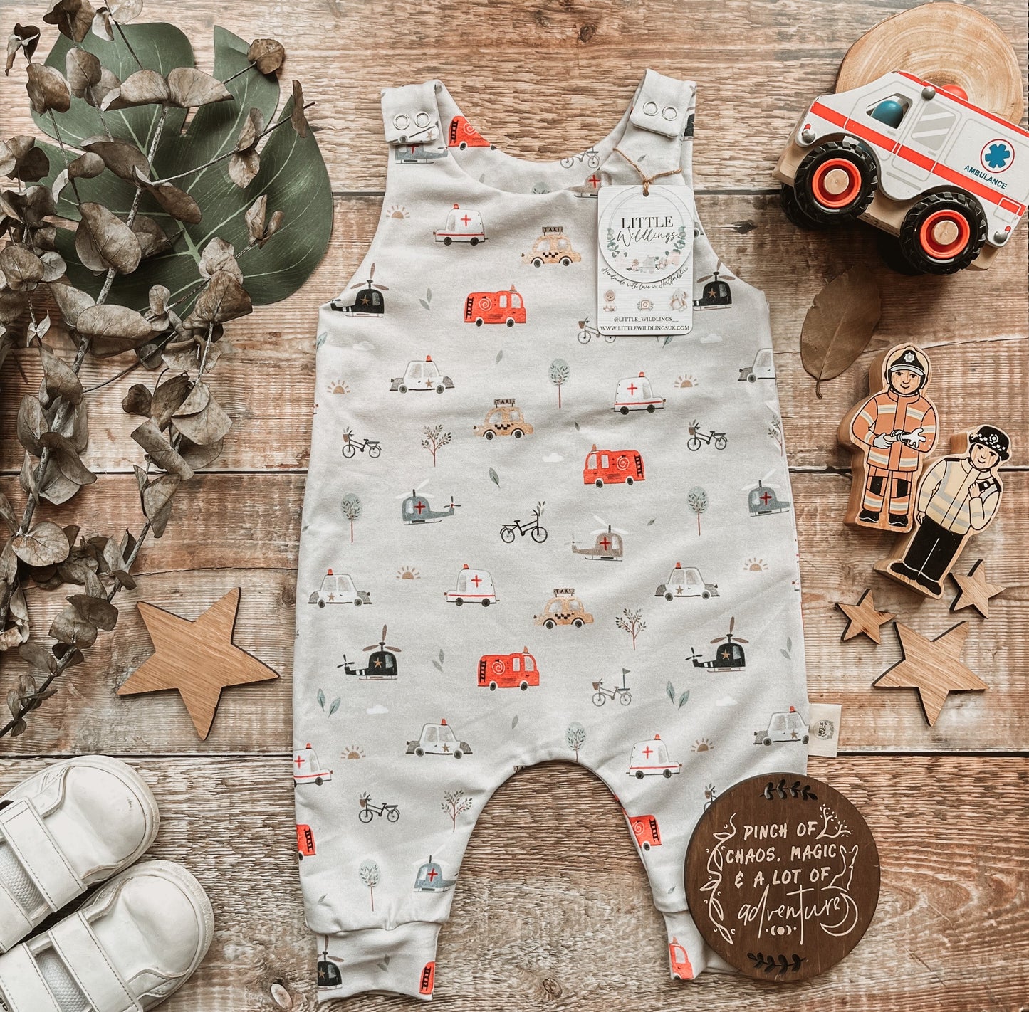 Emergency Vehicles Romper