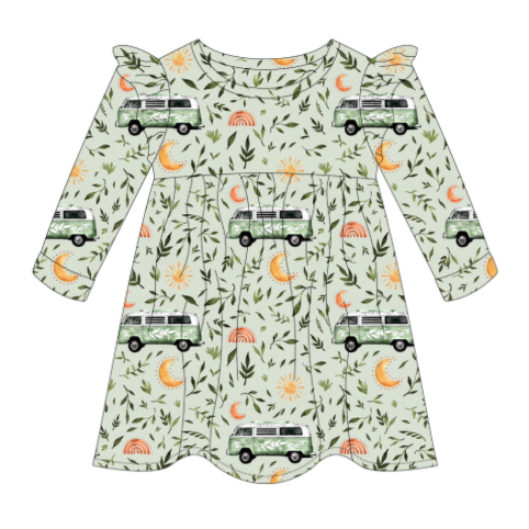 Camper Flutter Sleeve Dress