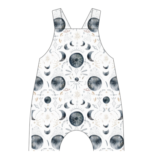 Moon Phases Short Dungarees