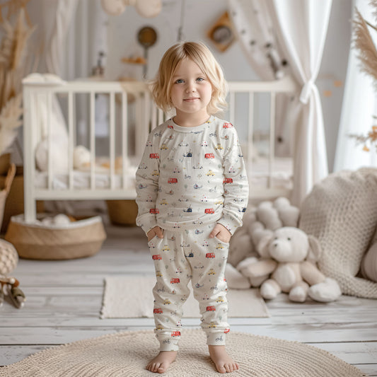 Emergency Vehicles Long Pyjamas