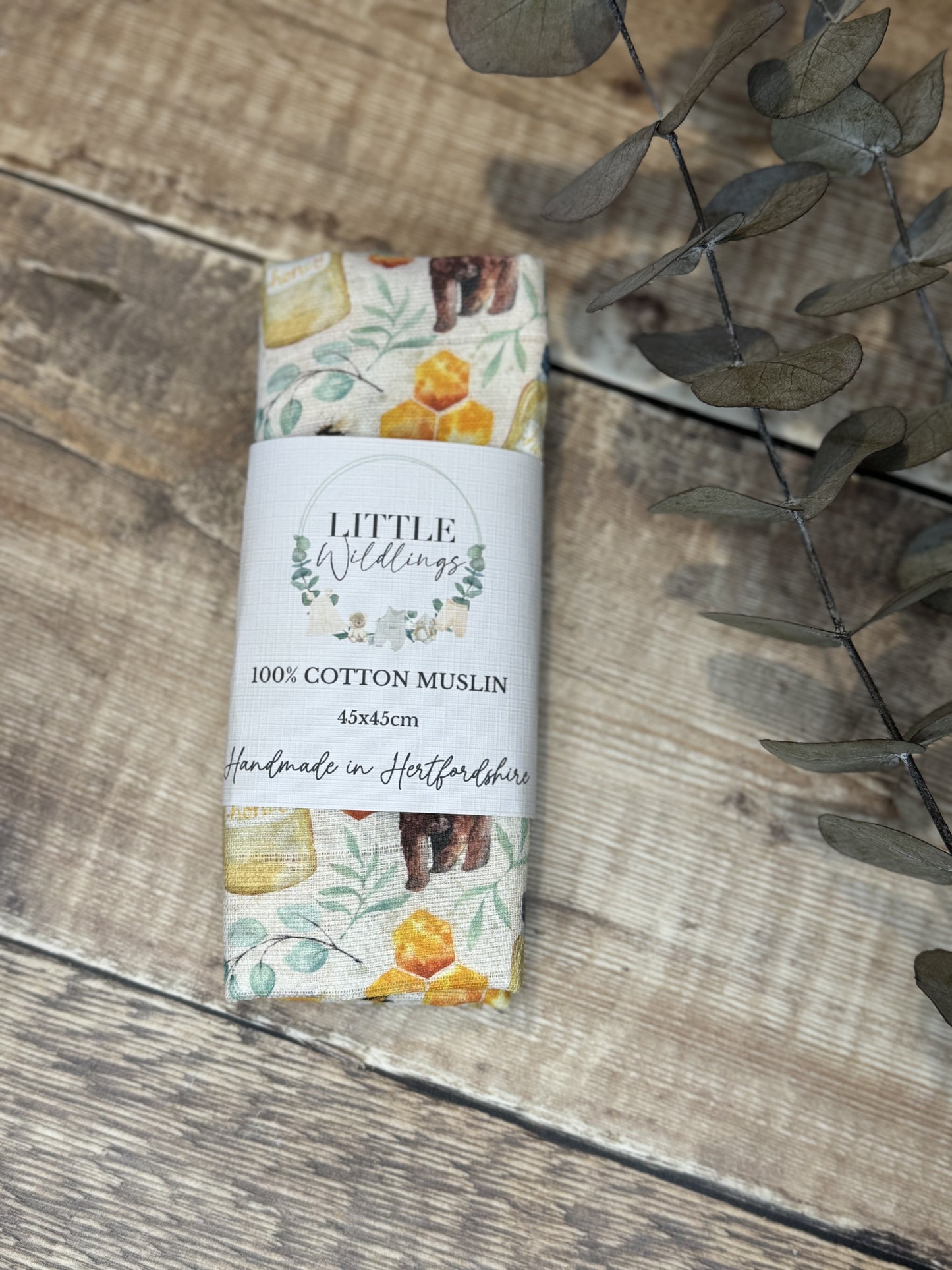 Honey Bear Muslin Cloth
