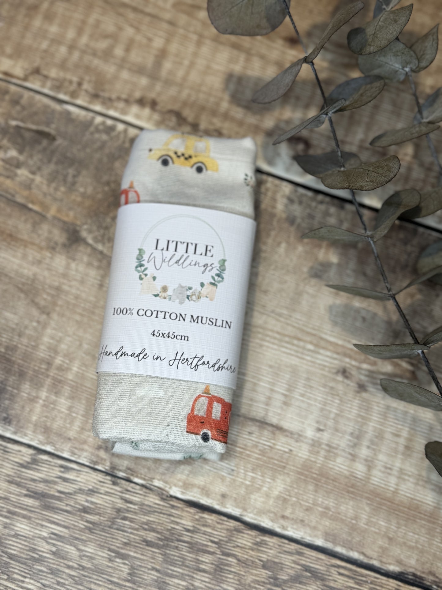 Emergency Vehicles Muslin Cloth