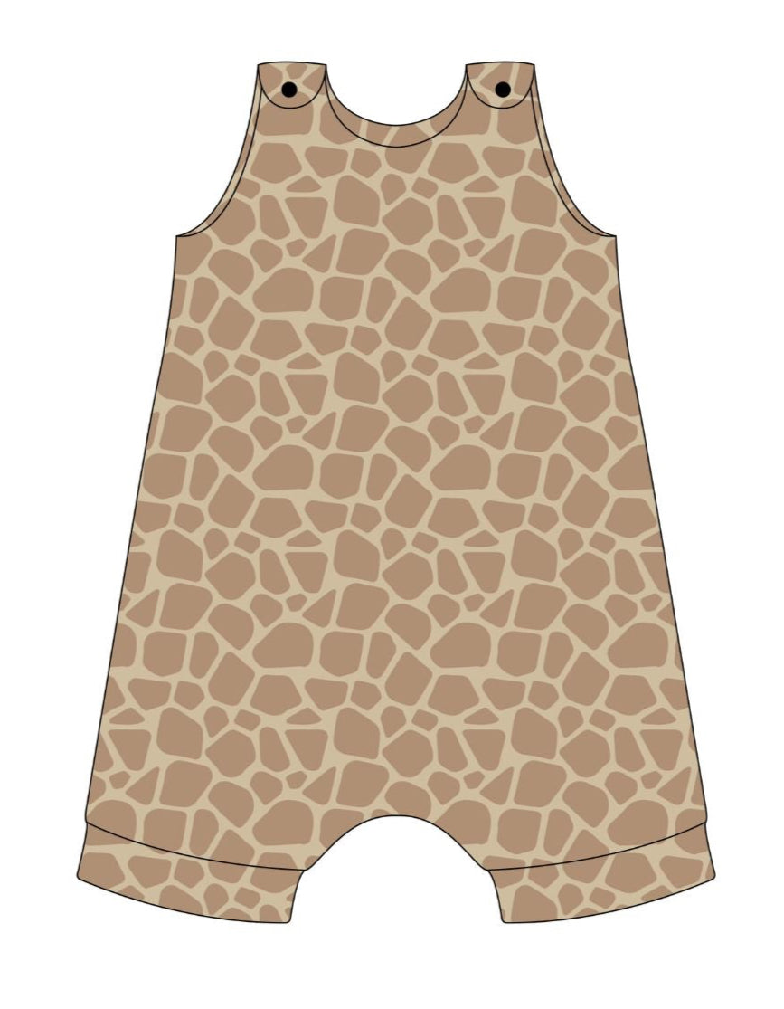 Giraffe's Path Short Romper
