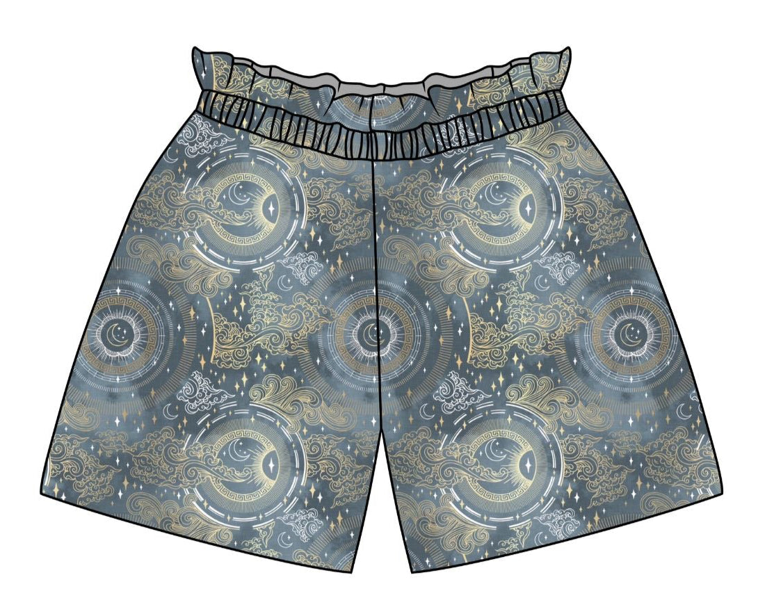 Fantasy Skies Paperbag Shorts