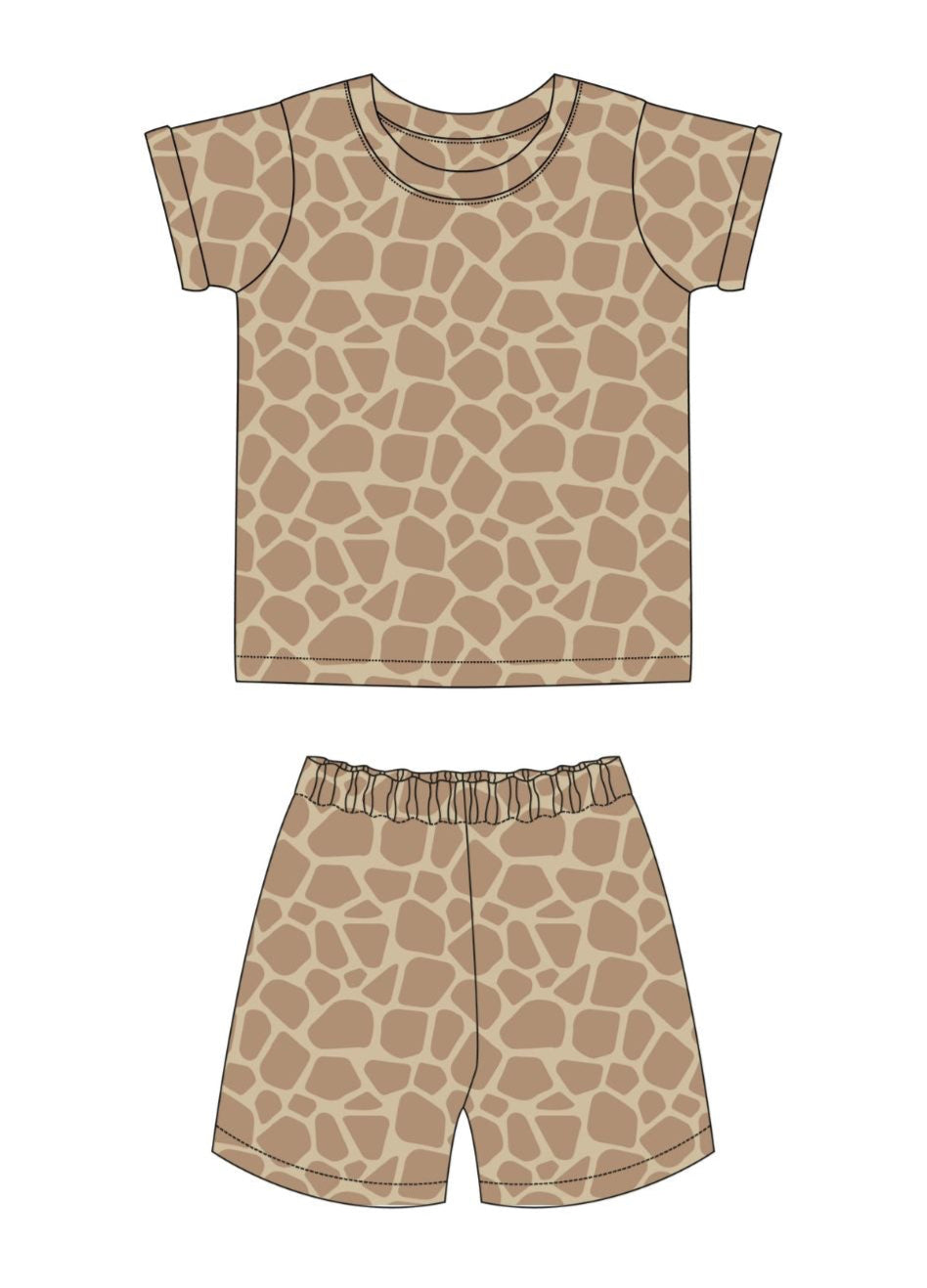 Giraffe's Path Short Pyjamas