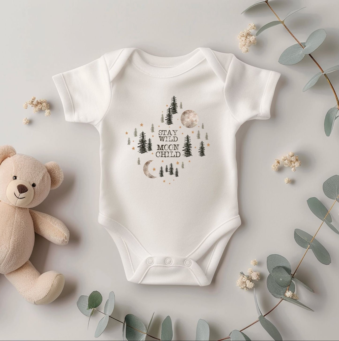 Stay Wild Matching Babygrow