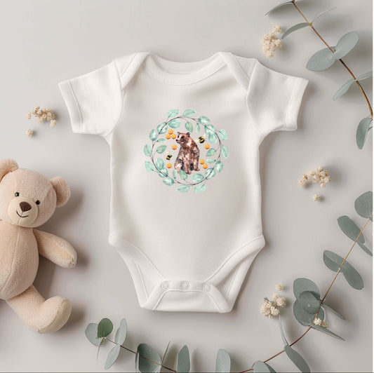 Honey Bear Matching Babygrow - Option 2