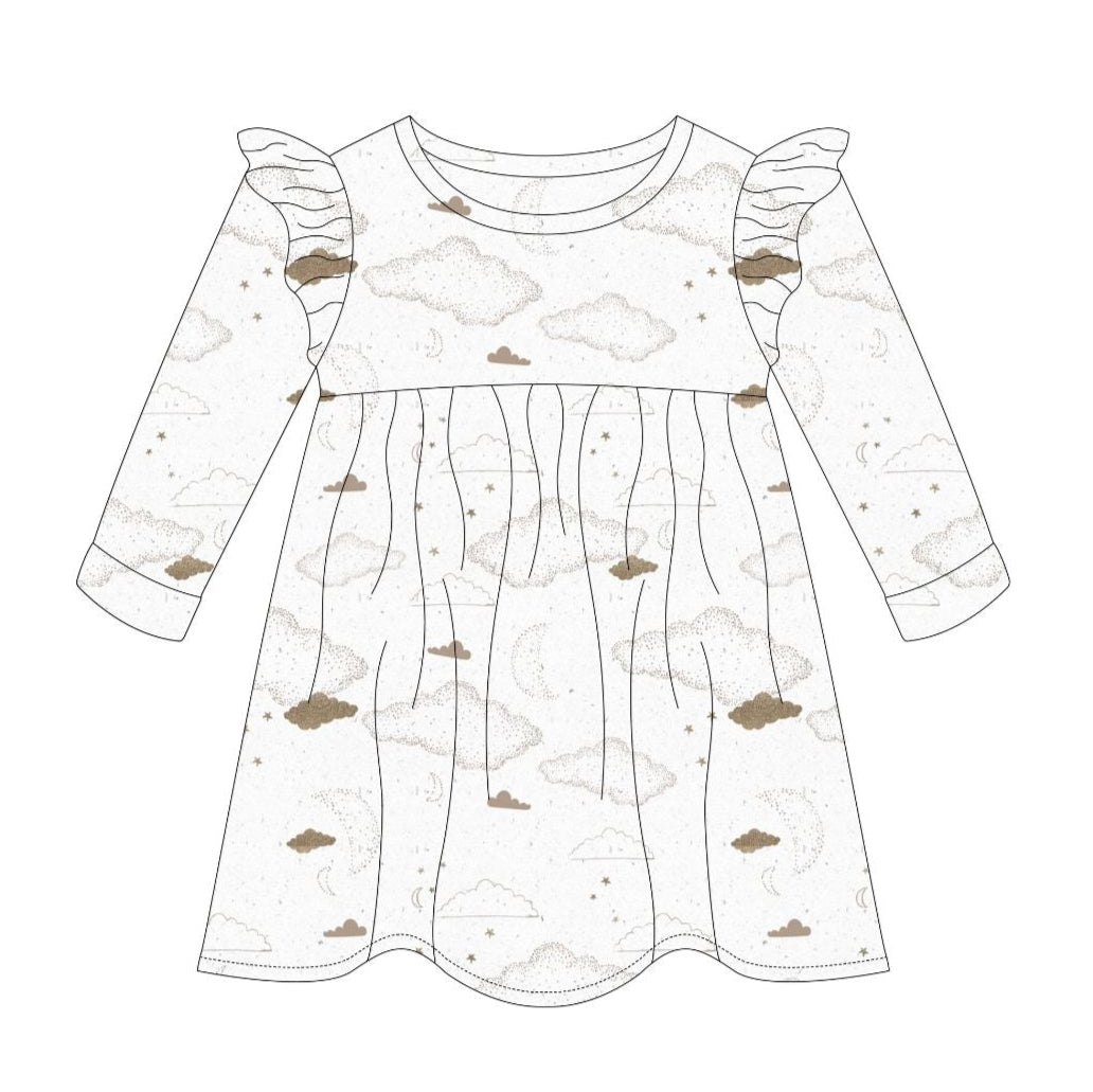 Gaze Flutter Sleeve Dress