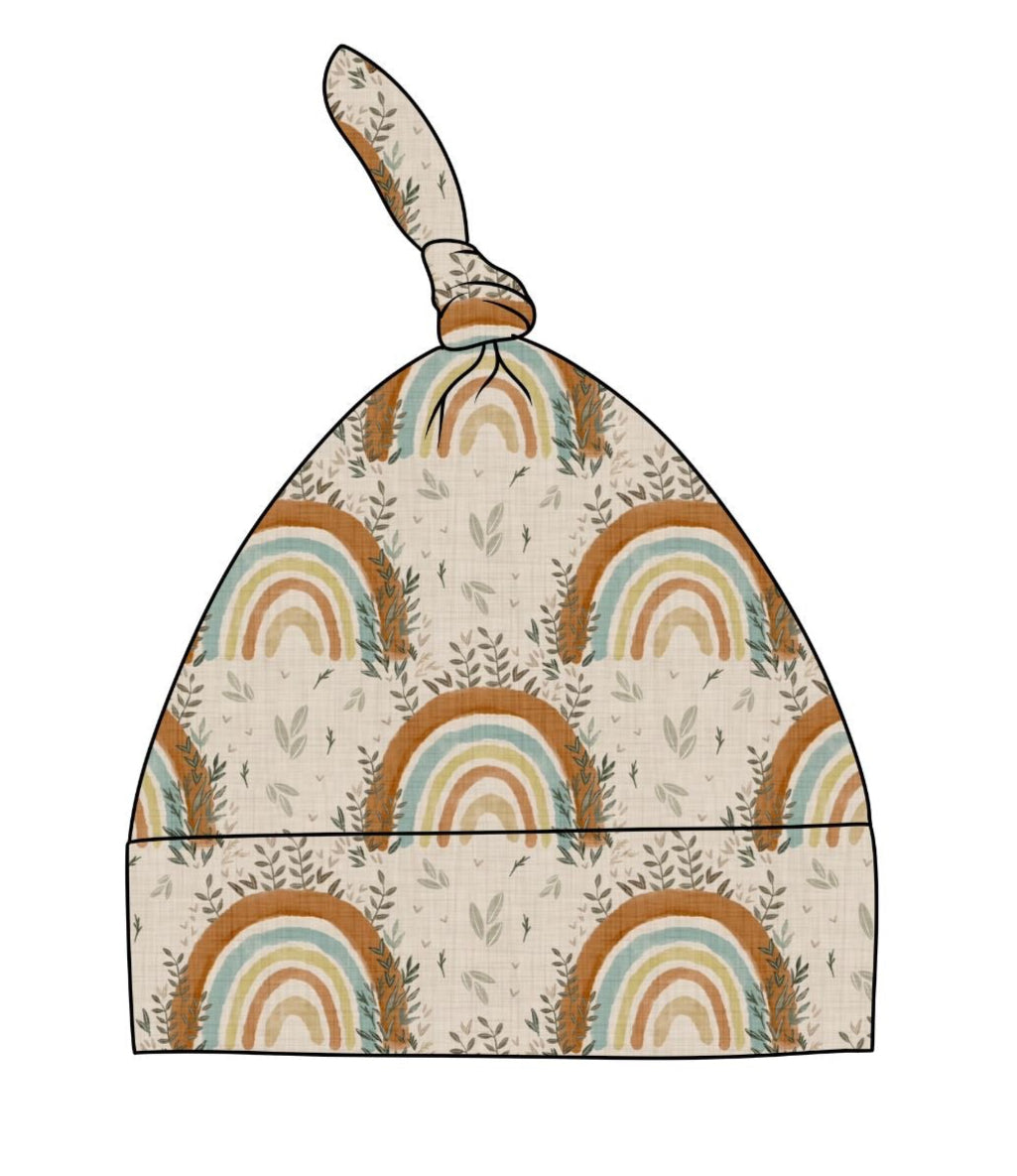 Boho Rainbow Knot Hat