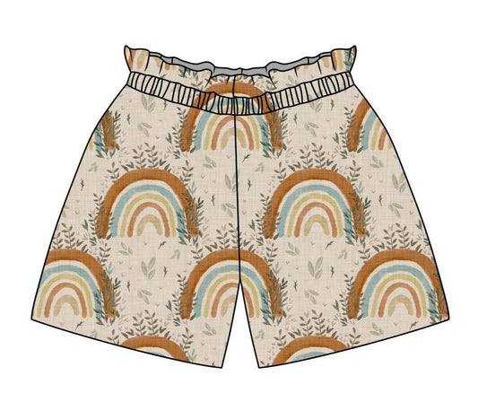Boho Rainbow Paperbag Shorts