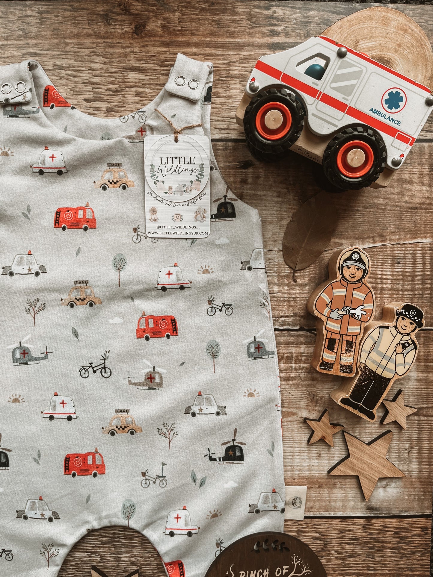 Emergency Vehicles Short Romper