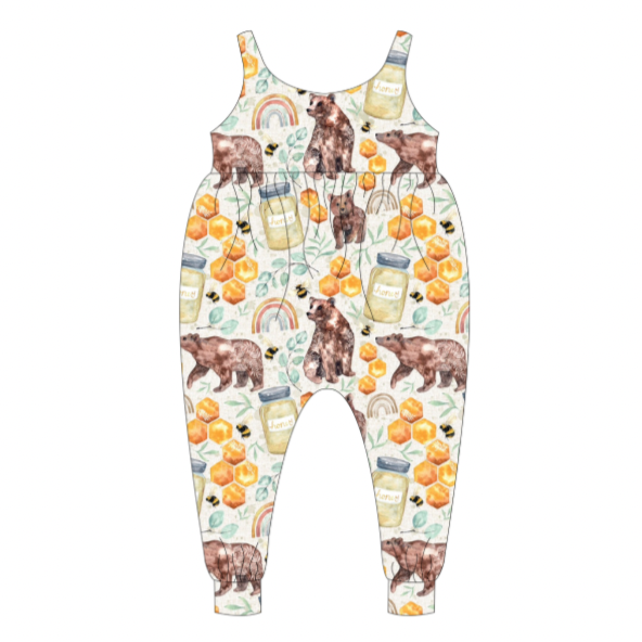 Honey Bear Napa Romper