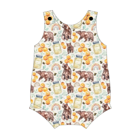 Honey Bear Bloomer Romper