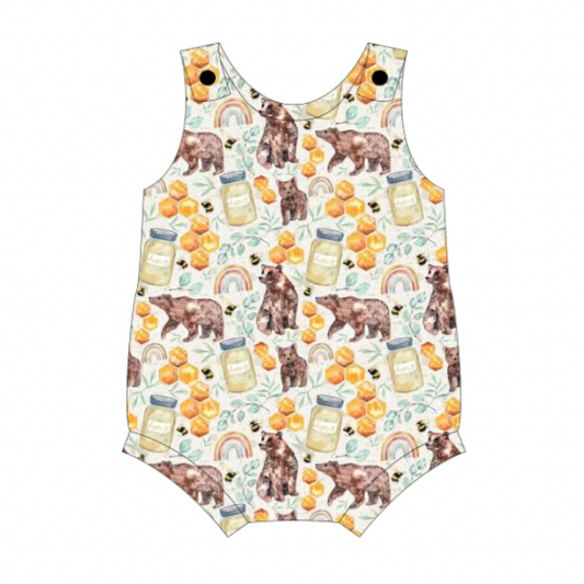 Honey Bear Bloomer Romper