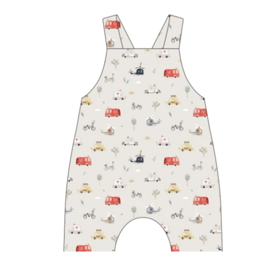 Emergency Vehicles Short Dungarees