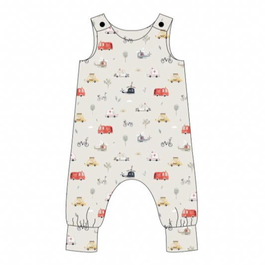 Emergency Vehicles Romper