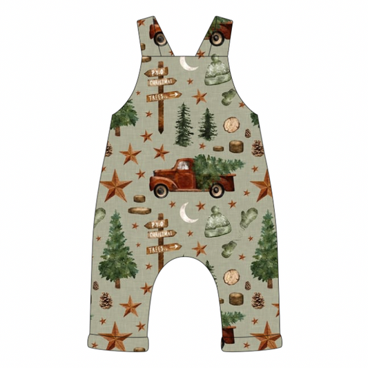 Christmas Tree Farm Dungarees