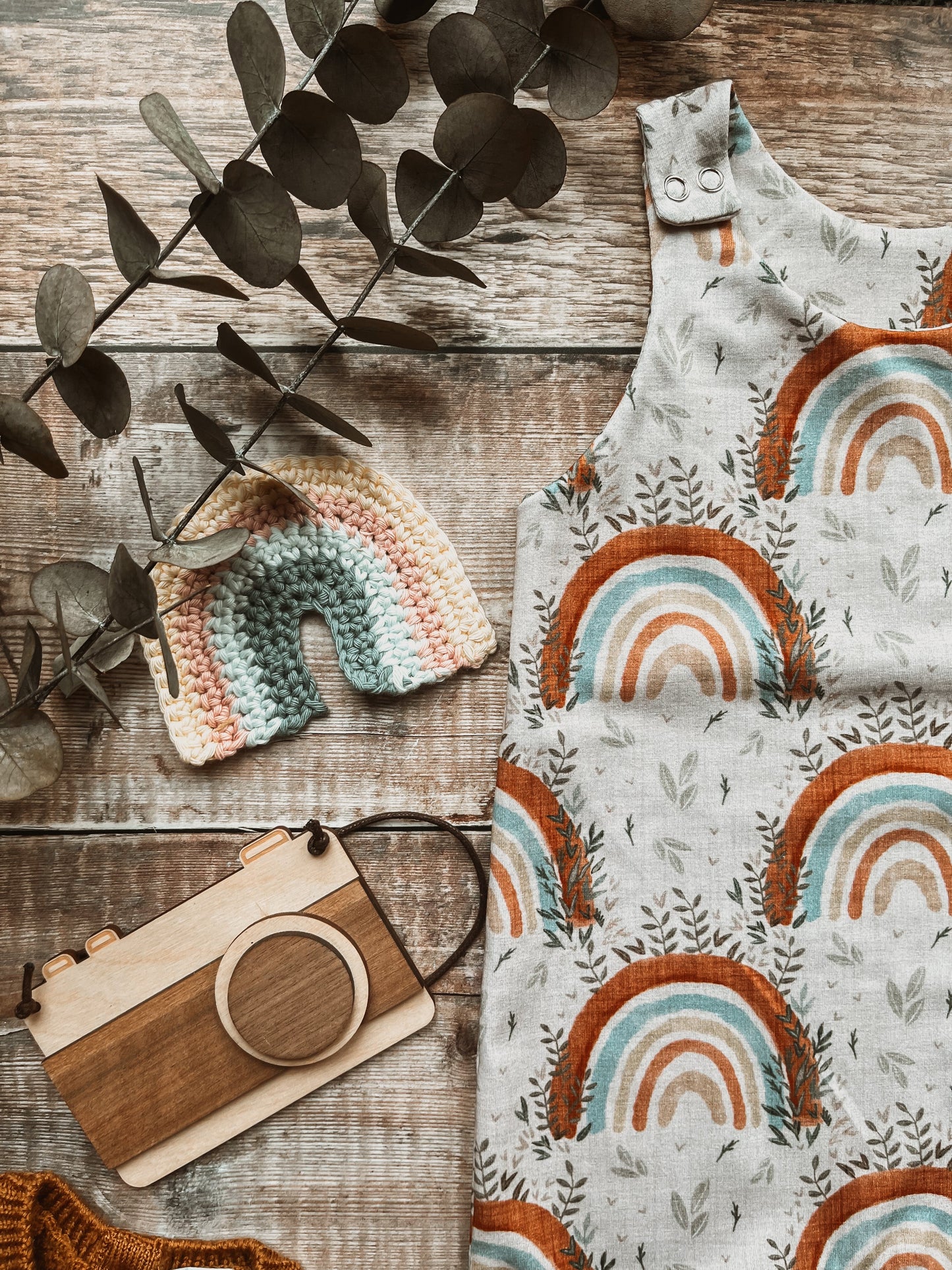 Boho Rainbow Bloomer Romper