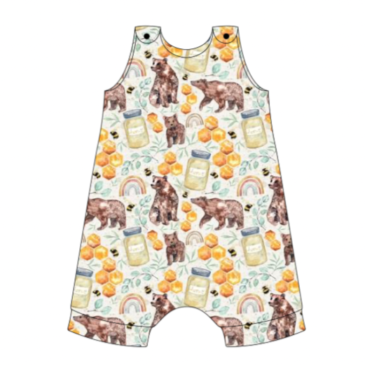 Honey Bear Short Romper