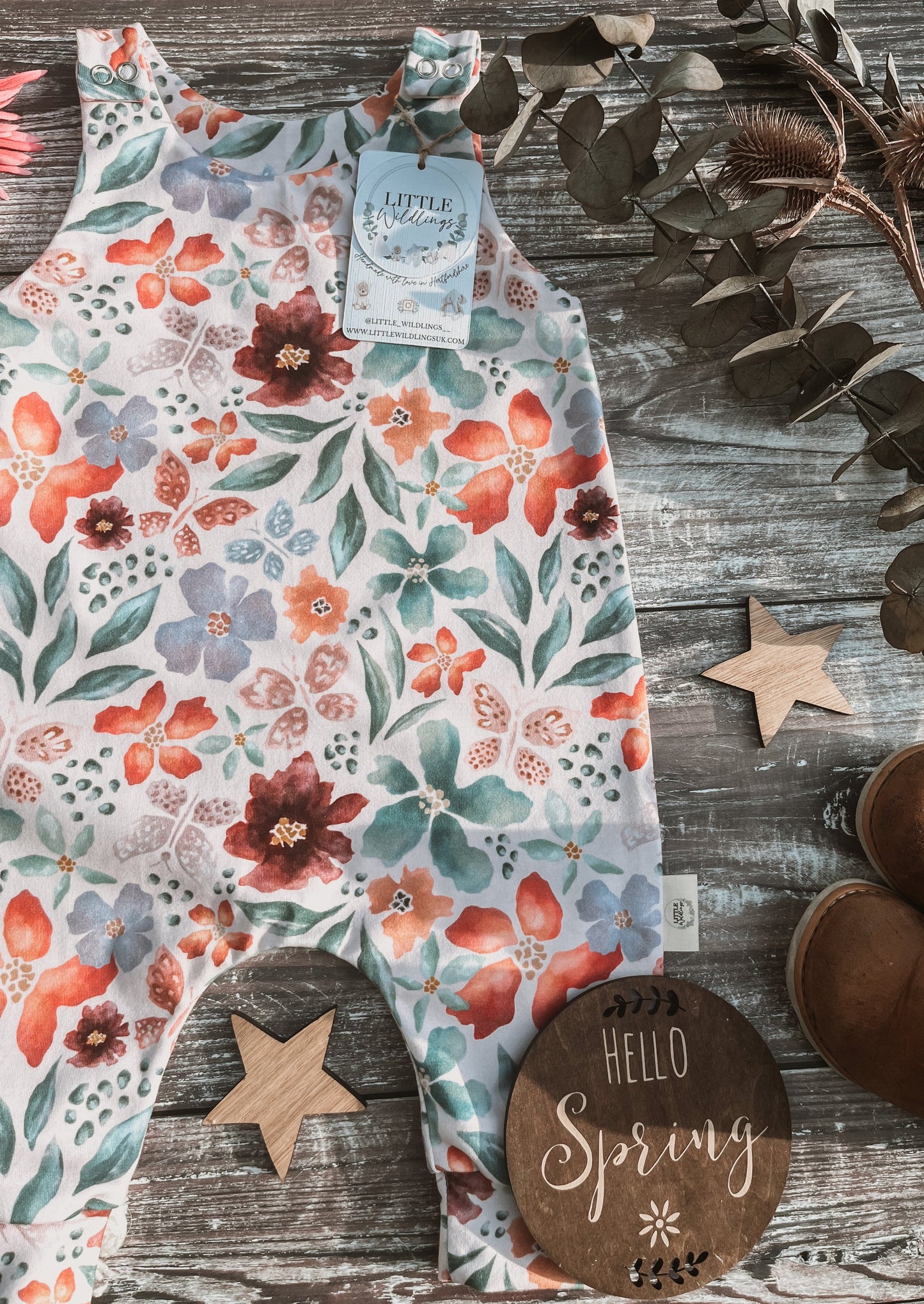 Butterfly Garden Bloomer Romper