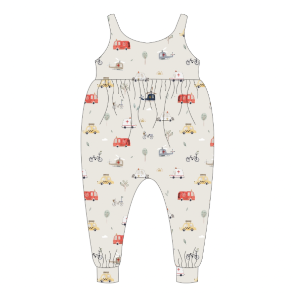 Emergency Vehicles Napa Romper