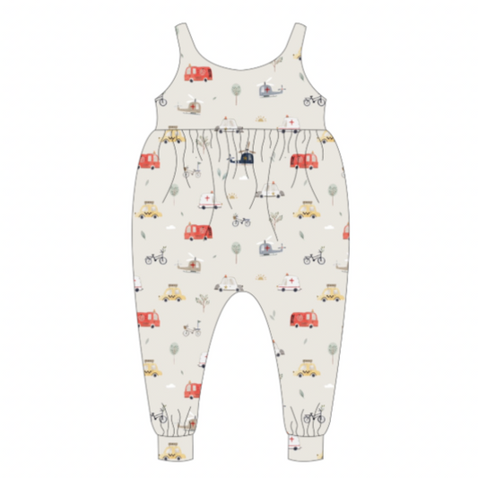 Emergency Vehicles Napa Romper