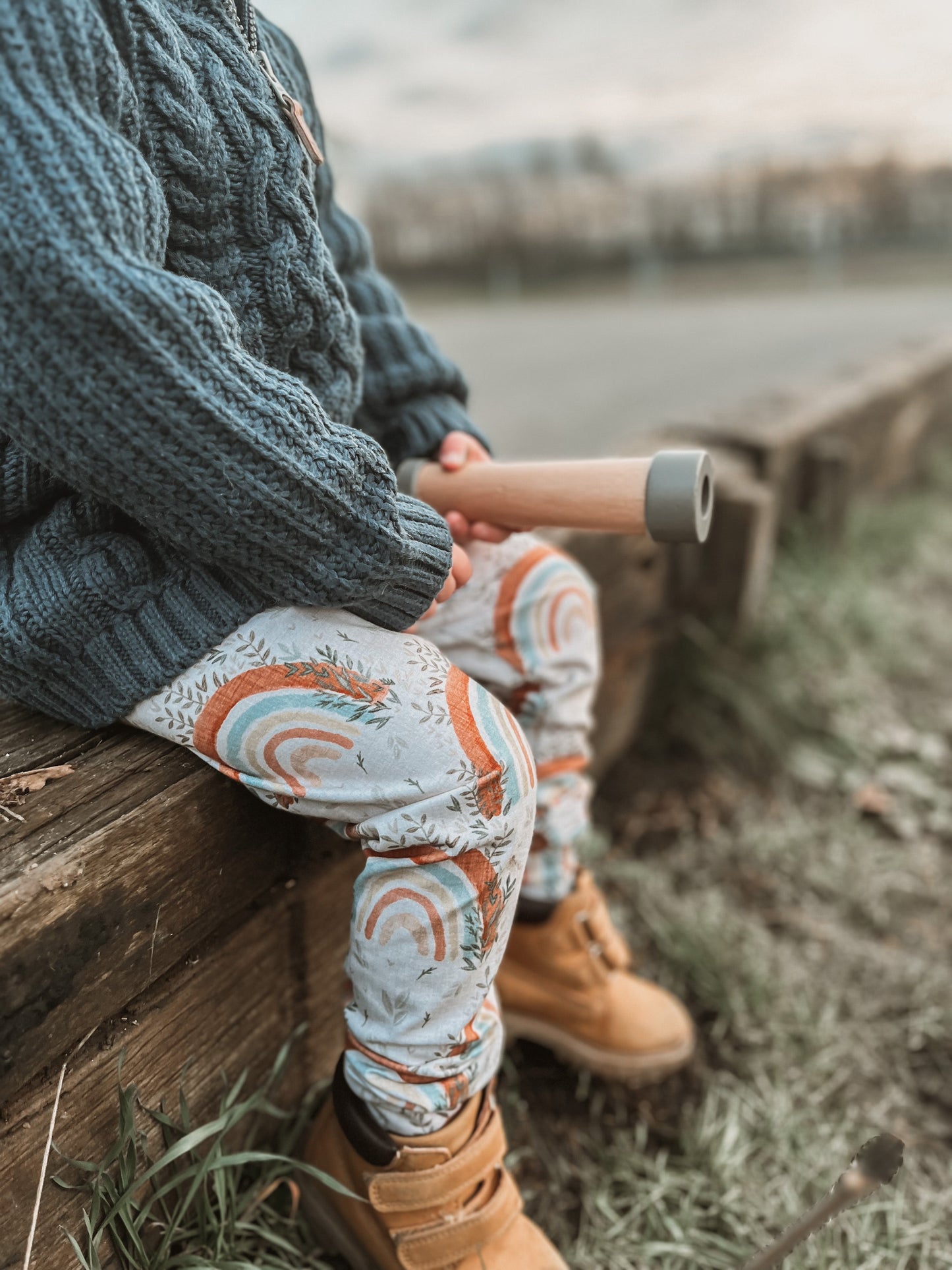 Boho Rainbow Slim Leggings