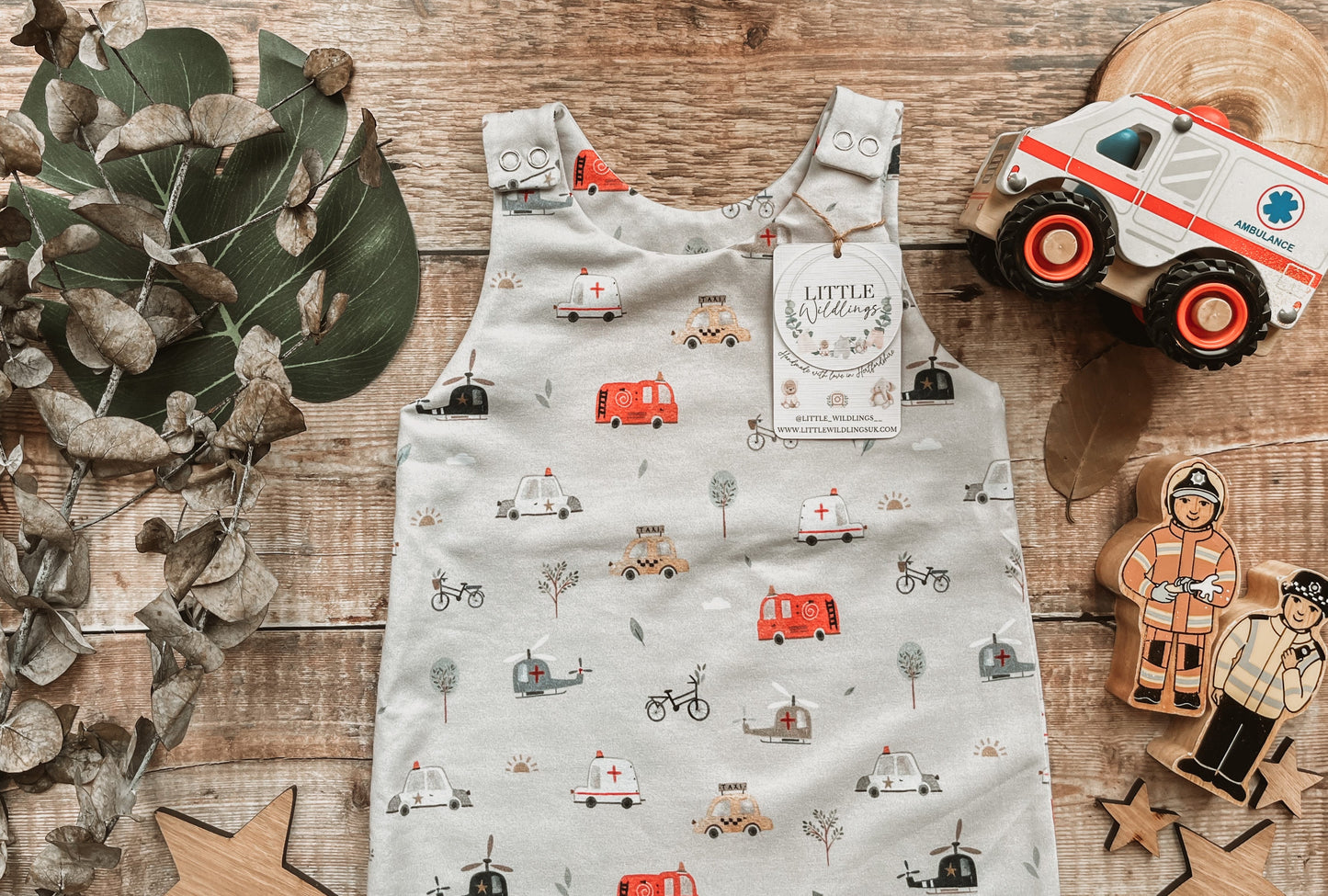 Emergency Vehicles Short Romper