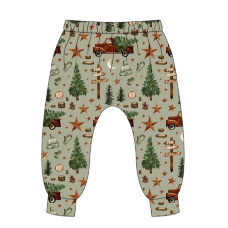 Christmas Tree Farm Harem Leggings