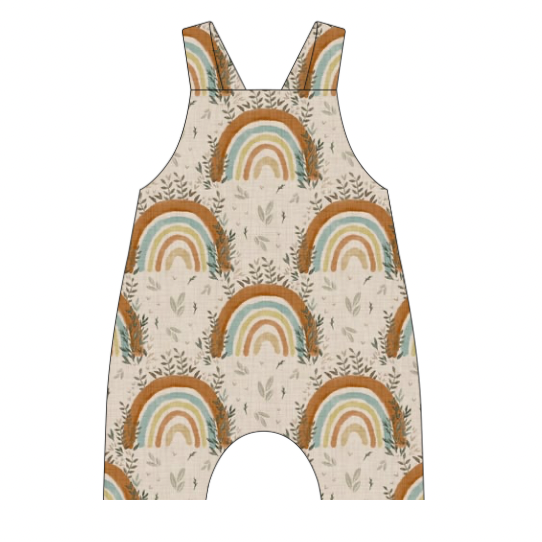 Boho Rainbow Short Dungarees