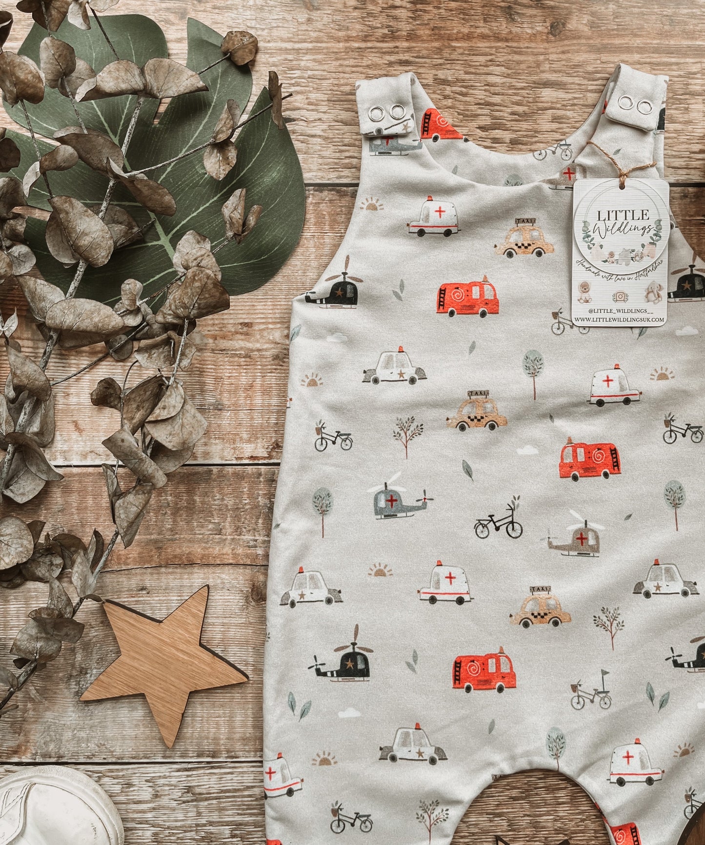 Emergency Vehicles Bloomer Romper