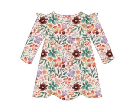 Butterfly Garden Flutter Sleeve Dress