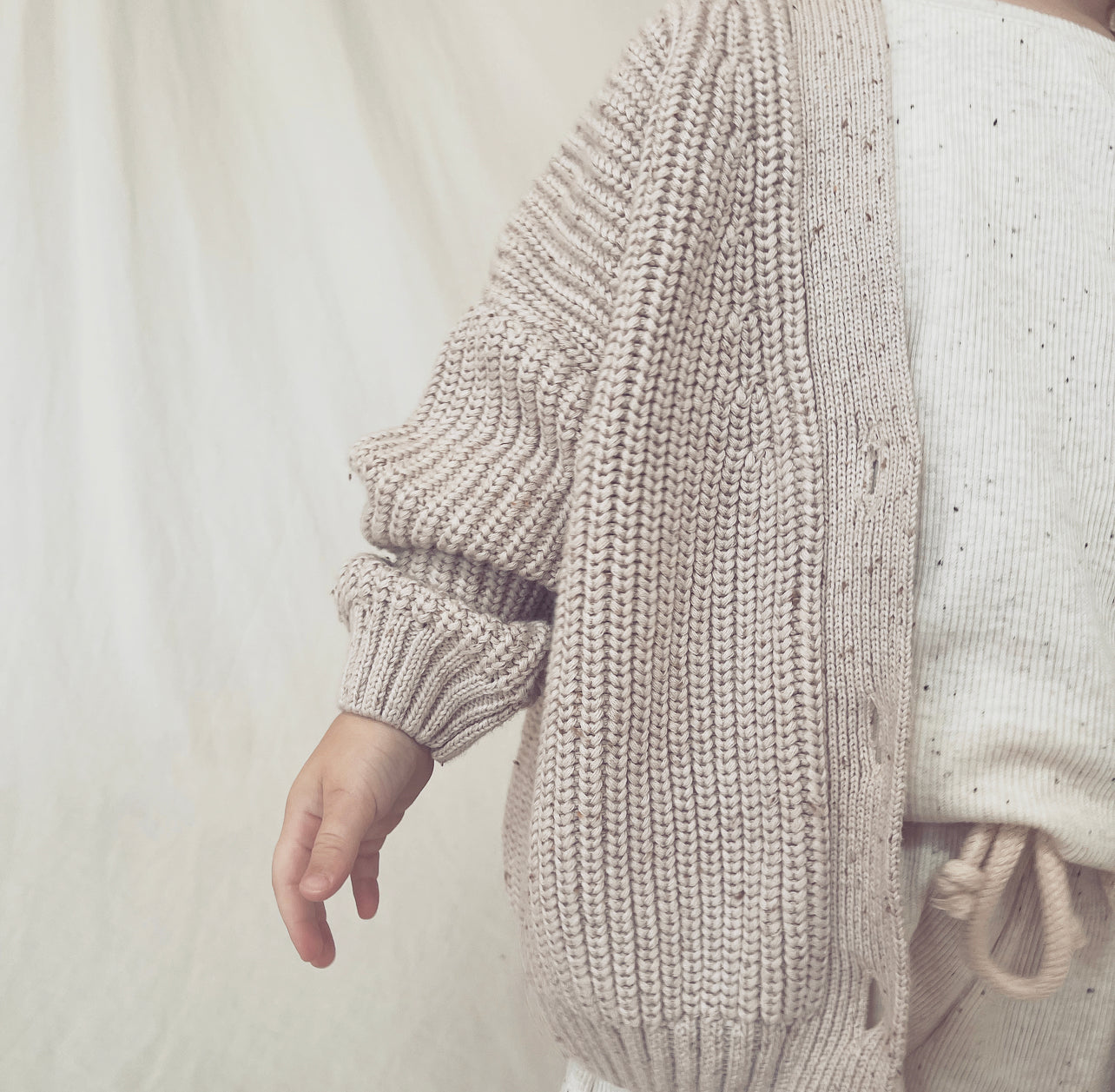 IVORY FLECKED AVERY CARDIGAN